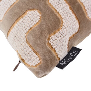 Elegance Beige Kissenbezug | 45x45 cm | Samt/Polyester