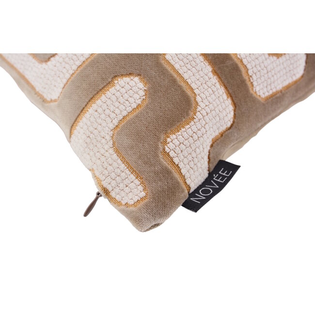 Elegance Beige Kissenbezug | 45x45 cm | Samt/Polyester