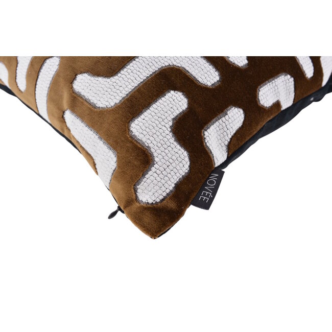 Elegance Bruin Kussenhoes | 45x45 cm | Velvet/Polyester