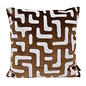 Elegance Braun Kissenbezug | 45x45 cm | Samt/Polyester