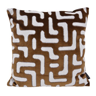 NOVÉE Sierkussen Elegance Bruin | 45 x 45 cm | Velvet/Polyester