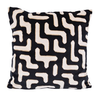 NOVÉE Sierkussen Elegance Zwart | 45 x 45 cm | Velvet/Polyester