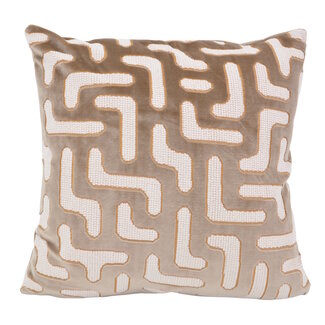 NOVÉE Sierkussen Elegance Beige | 45 x 45 cm | Velvet/Polyester