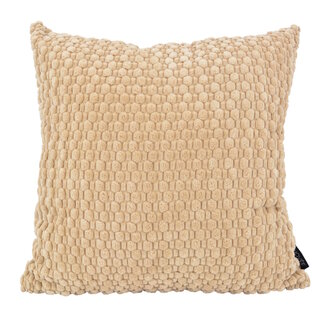 NOVÉE Corduroy Knit Beige Kussenhoes | 45x45 cm | Polyester