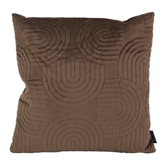NOVÉE Abstract Velvet Bruin | 45 x 45 cm | Kussenhoes | Velvet/Polyester