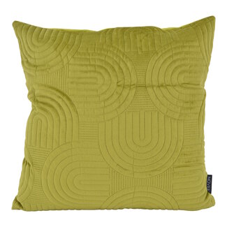 NOVÉE Abstract Velvet Pistache Kussenhoes | 45x45 cm | Velvet/Polyester
