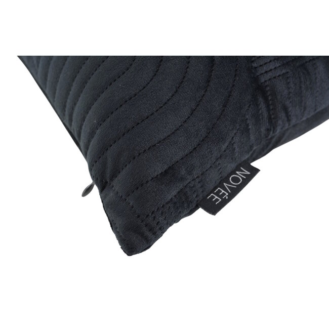 Abstract Velvet Schwarz Kissenbezug | 45x45 cm | Samt/Polyester