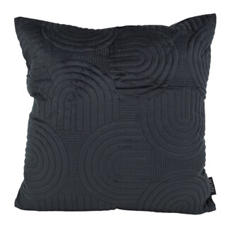 NOVÉE Abstract Velvet Schwarz Kissenbezug | 45x45 cm | Samt/Polyester