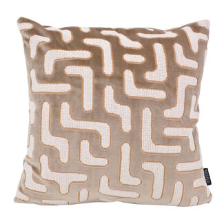 NOVÉE Elegance Beige Kussenhoes | 45x45 cm | Velvet/Polyester