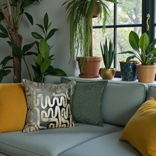 Naja Groen Kussenhoes | 45x45 cm | Velvet/Viscose