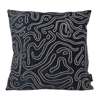 NOVÉE Chenille Flow Zwart Kussenhoes | 45x45 cm | Velvet/Polyester