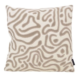 NOVÉE Chenille Flow Crème | 45 x 45 cm | Kussenhoes | Velvet/Polyester