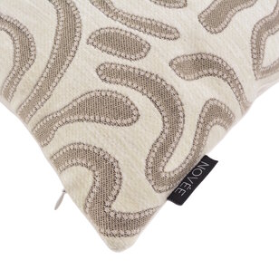 Chenille Flow Crème Kussenhoes | 45x45 cm | Velvet/Polyester