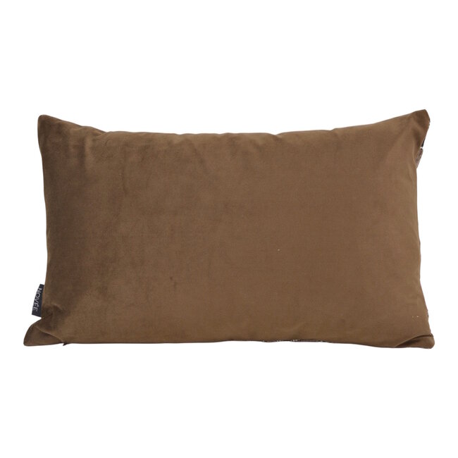 Chenille Flow Bruin Kussenhoes | 30x50 cm | Velvet/Polyester