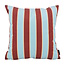 Riviera Stripe Blauw/Rood | 45 x 45 cm | Kussenhoes | Katoen/Polyester