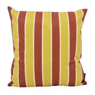 Riviera Stripe Grün/Rost Kissenbezug | 45x45 cm | Baumwolle/Polyester