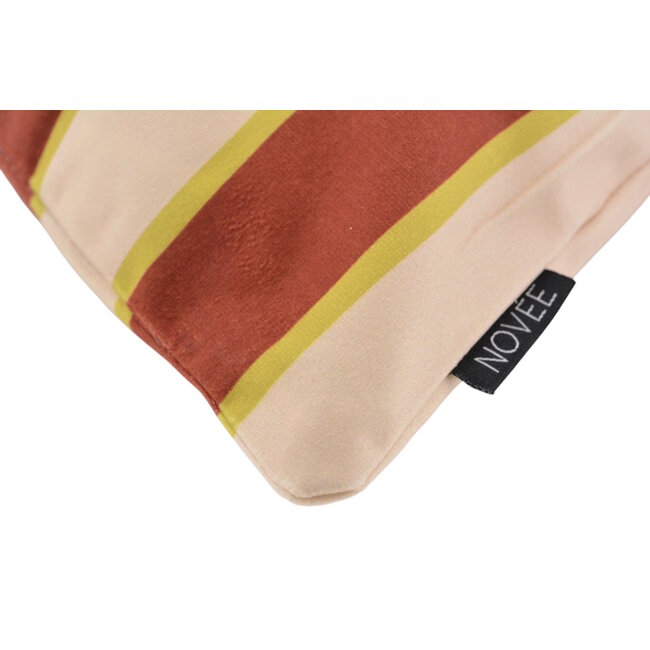 Riviera Stripe Crème/Rost Kissenbezug | 45x45 cm | Baumwolle/Polyester