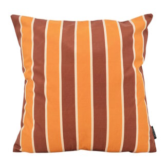 NOVÉE Riviera Stripe Terra/Roest | 45 x 45 cm | Kussenhoes | Katoen/Polyester