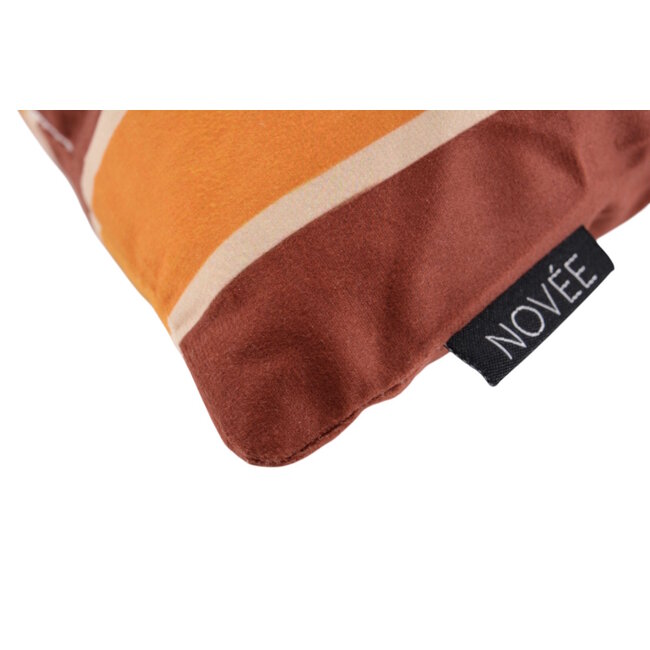 Riviera Stripe Terra/Rost Kissenbezug | 45x45 cm | Baumwolle/Polyester