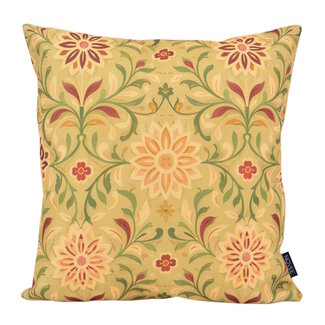 NOVÉE Vintage Bloom Grün Kissenbezug | 45x45 cm | Baumwolle/Leinen