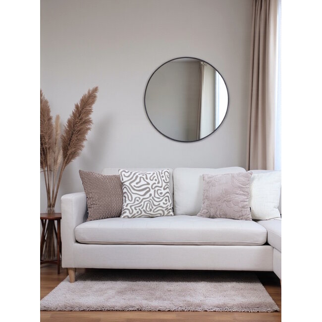 Sierkussen Chenille Flow Crème | 45 x 45 cm | Velvet/Polyester