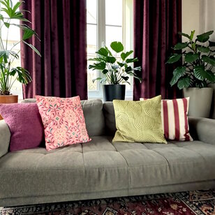 Abstract Velvet Pistache Kussenhoes | 45x45 cm | Velvet/Polyester