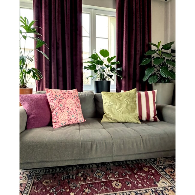 Abstract Velvet Pistache Kissenbezug | 45x45 cm | Samt/Polyester