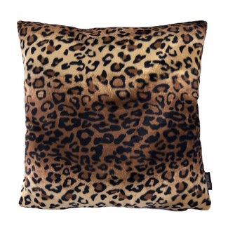 Gek op kussens! Furry Leopard Kissenbezug | 45x45 cm | Polyester