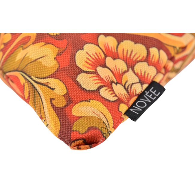 Heritage Bloom Rot Kissenbezug | 45x45 cm | Baumwolle/Leinen