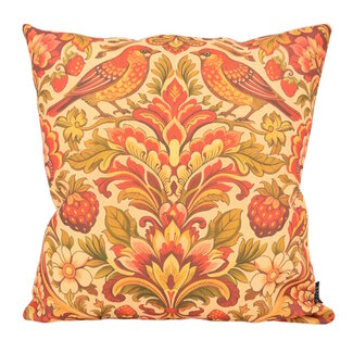 NOVÉE Heritage Bloom Rot Kissenbezug | 45x45 cm | Baumwolle/Leinen