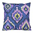 NOVÉE Ikat Indigo Kissenbezug | 45x45 cm | Baumwolle/Leinen