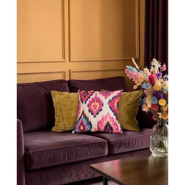 Ikat Fiesta Kussenhoes | 45x45 cm | Katoen/Linnen