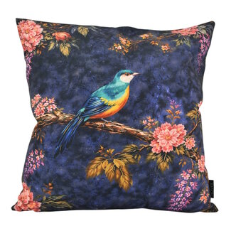NOVÉE Midnight Blossom Birds #1 Kussenhoes | 45x45 cm | Katoen/Polyester
