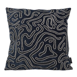 Sierkussen Chenille Flow Zwart | 45 x 45 cm | Velvet/Polyester