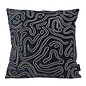 Sierkussen Chenille Flow Zwart | 45 x 45 cm | Velvet/Polyester