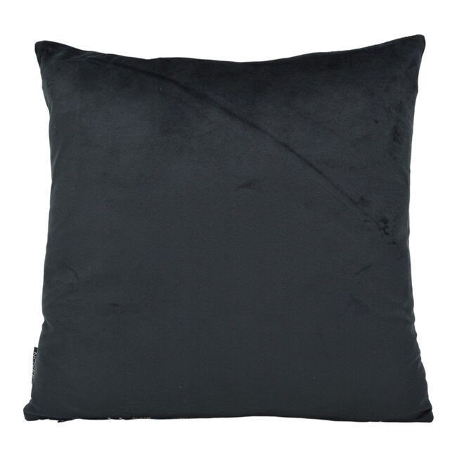 Sierkussen Chenille Flow Zwart | 45 x 45 cm | Velvet/Polyester