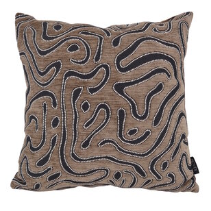 Sierkussen Chenille Flow Bruin | 45 x 45 cm | Velvet/Polyester