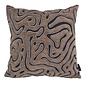 Sierkussen Chenille Flow Bruin | 45 x 45 cm | Jacquard /Polyester