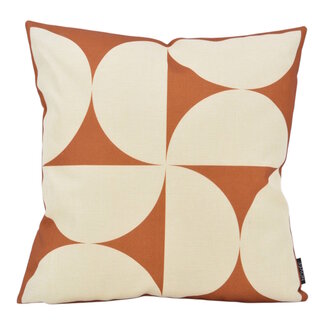 NOVÉE Retro Curve #1 Kissenbezug | 45x45 cm | Baumwolle/Leinen