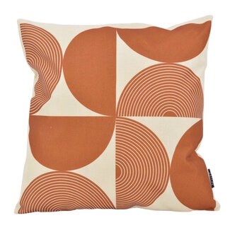 NOVÉE Retro Curve #2 Kissenbezug | 45x45 cm | Baumwolle/Leinen