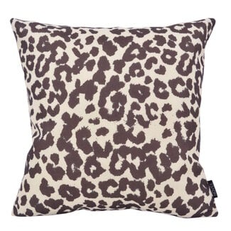 NOVÉE Brown Leopard Kussenhoes | 45x45 cm | Katoen/Linnen