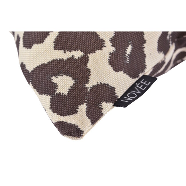 Brown Leopard Kissenbezug | 45x45 cm | Baumwolle/Leinen