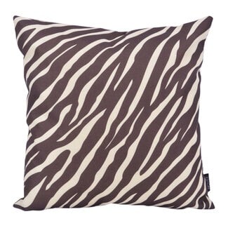 NOVÉE Brown Zebra Kussenhoes | 45x45 cm | Katoen/Linnen