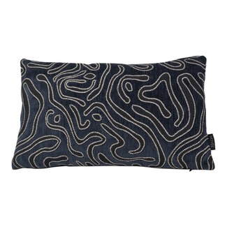 NOVÉE Sierkussen Chenille Flow Zwart | 30 x 50 cm | Velvet/Polyester