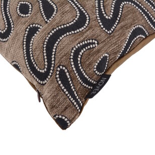 Sierkussen Chenille Flow Bruin | 30 x 50 cm | Velvet/Polyester