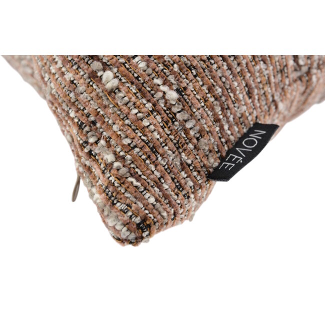 Chenille Bruin/Terra Beige Kussenhoes | 45x45 cm | Polyester