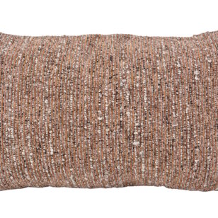 Chenille Bruin/Terra Kussenhoes | 30x50 cm | Polyester