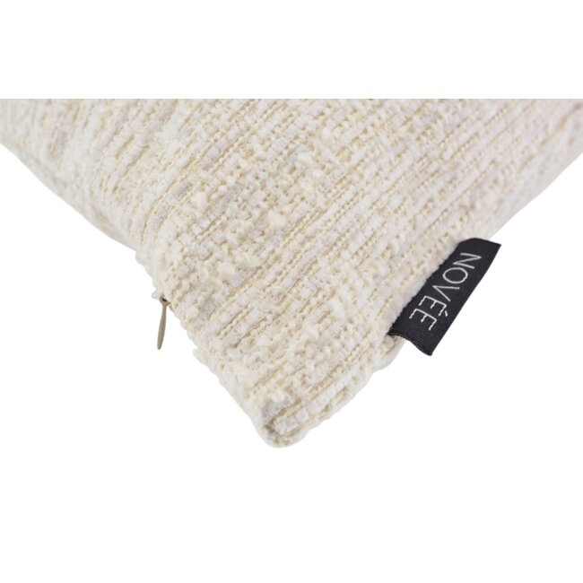 Chenille Crème/Beige | 30 x 50 cm | Kussenhoes | Polyester