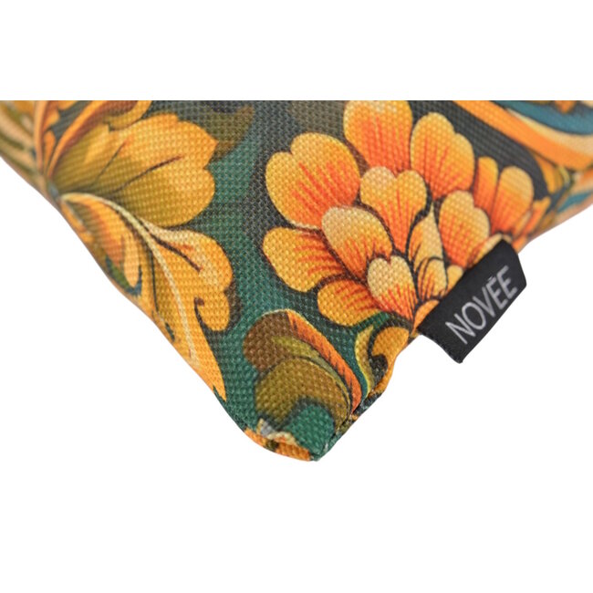 Dekokissen Heritage Bloom Grün | 45x45 cm | Baumwolle/Leinen