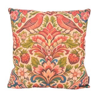 NOVÉE Dekokissen Heritage Bloom Rosa | 45x45 cm | Baumwolle/Leinen